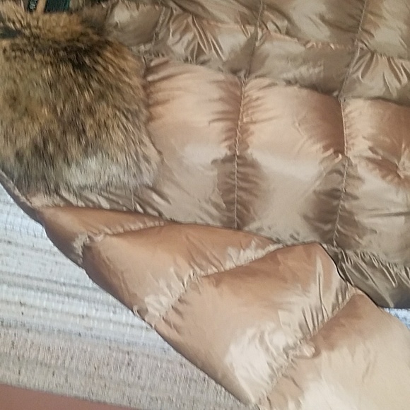 RALPH LAUREN Cayfrutray Truffle DOWN Puffer Jacket Winter Coat Faux Fur - Picture 4 of 11